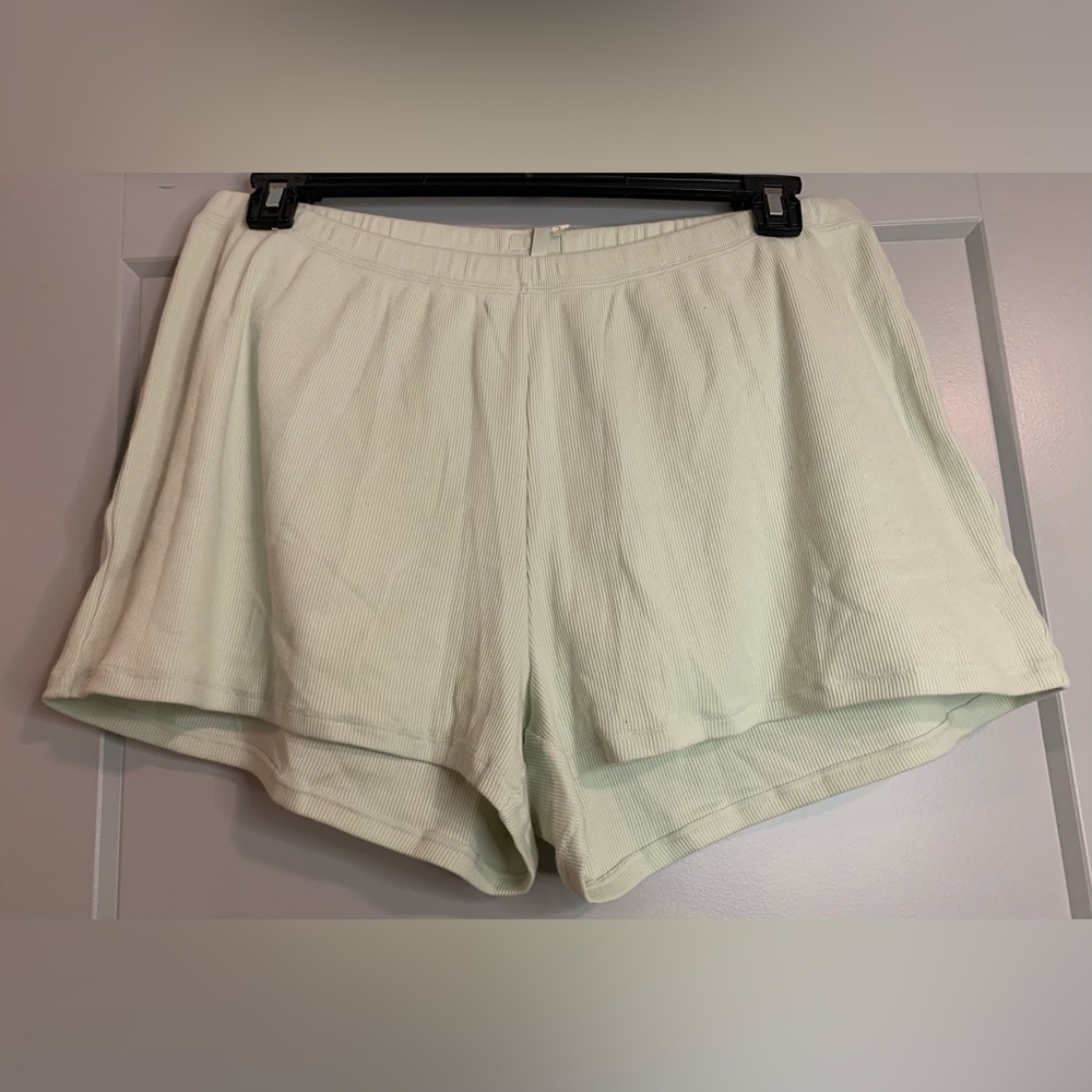 NWT Skims Cotton Rib Loose Shorts in Spearmint/Mint Green Size XL - Picture 4 of 14